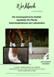 Cover des Workbooks Die homöopathische Notfallapotheke für Pferde
